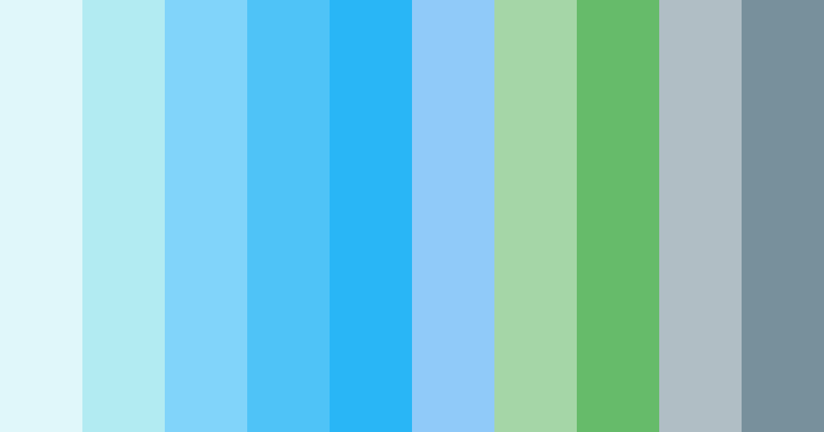 Download blue green dream color palette PNG image (landscape)