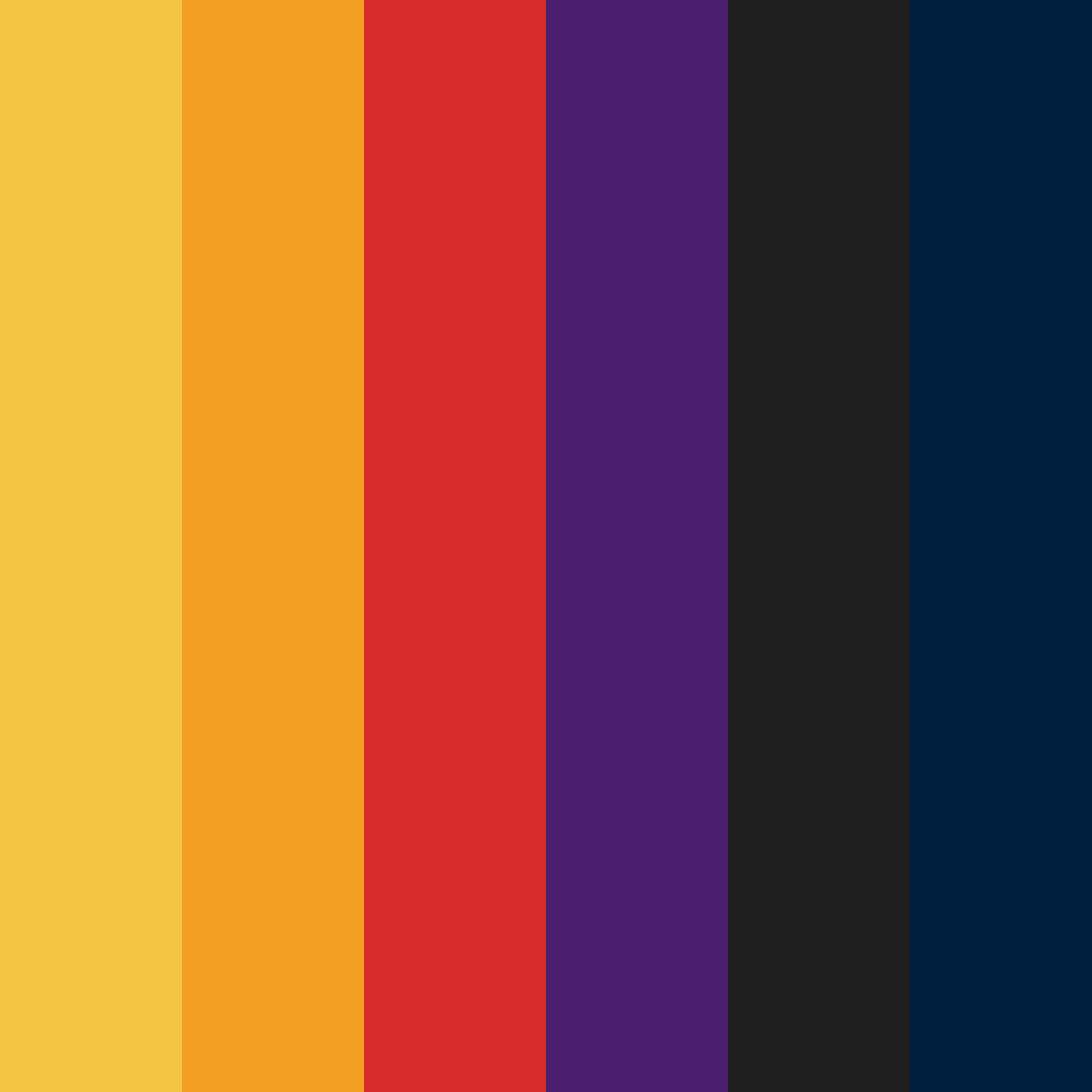 Download vibrant navy color palette PNG image (square)