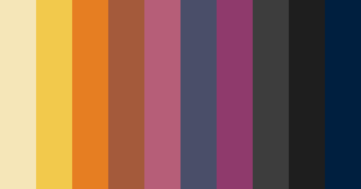 Download autumnal elegance color palette PNG image (landscape)