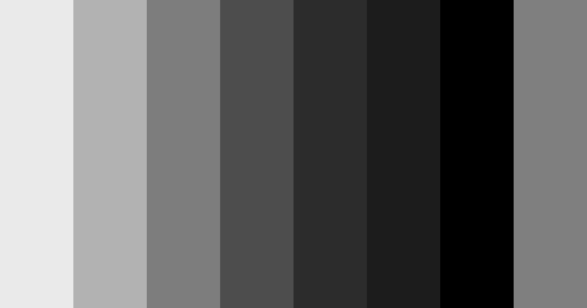 Download shades of gray color palette PNG image (landscape)