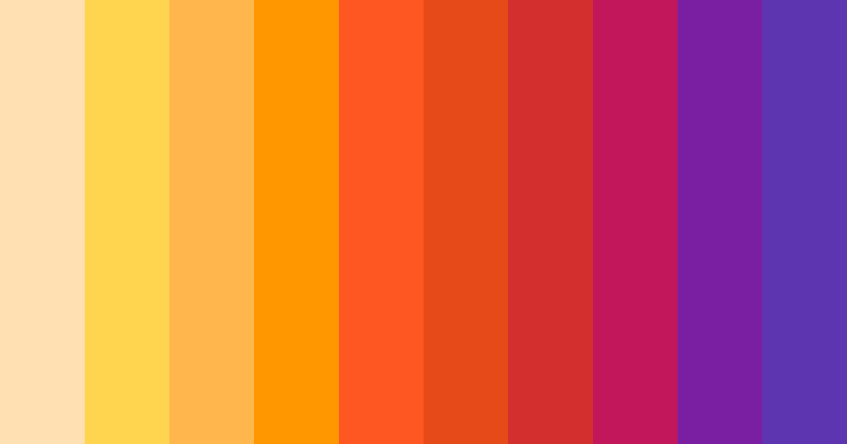 Download tropical sunset blaze color palette PNG image (landscape)