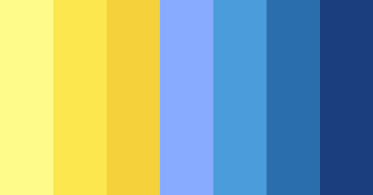 Download yellow blue harmony color palette PNG image (landscape)