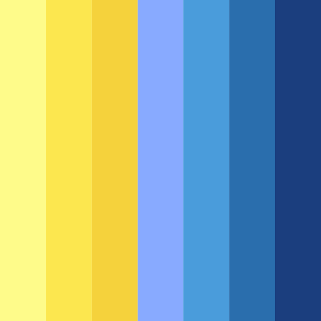 Download yellow blue harmony color palette PNG image (square)