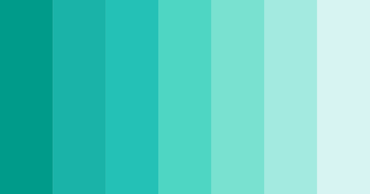 Download tropical aqua dream color palette PNG image (landscape)