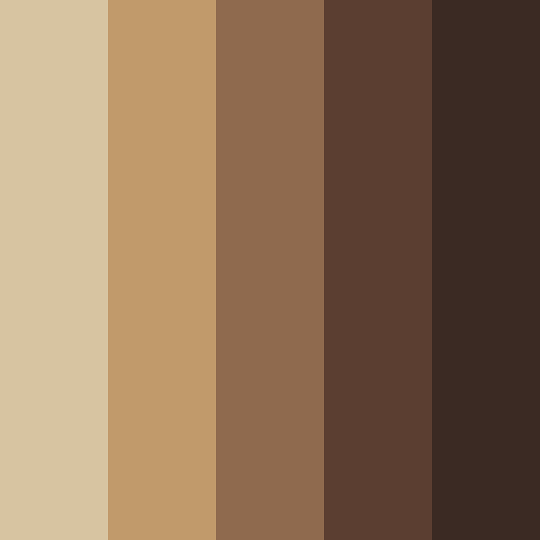 Download earthy brown color palette PNG image (square)