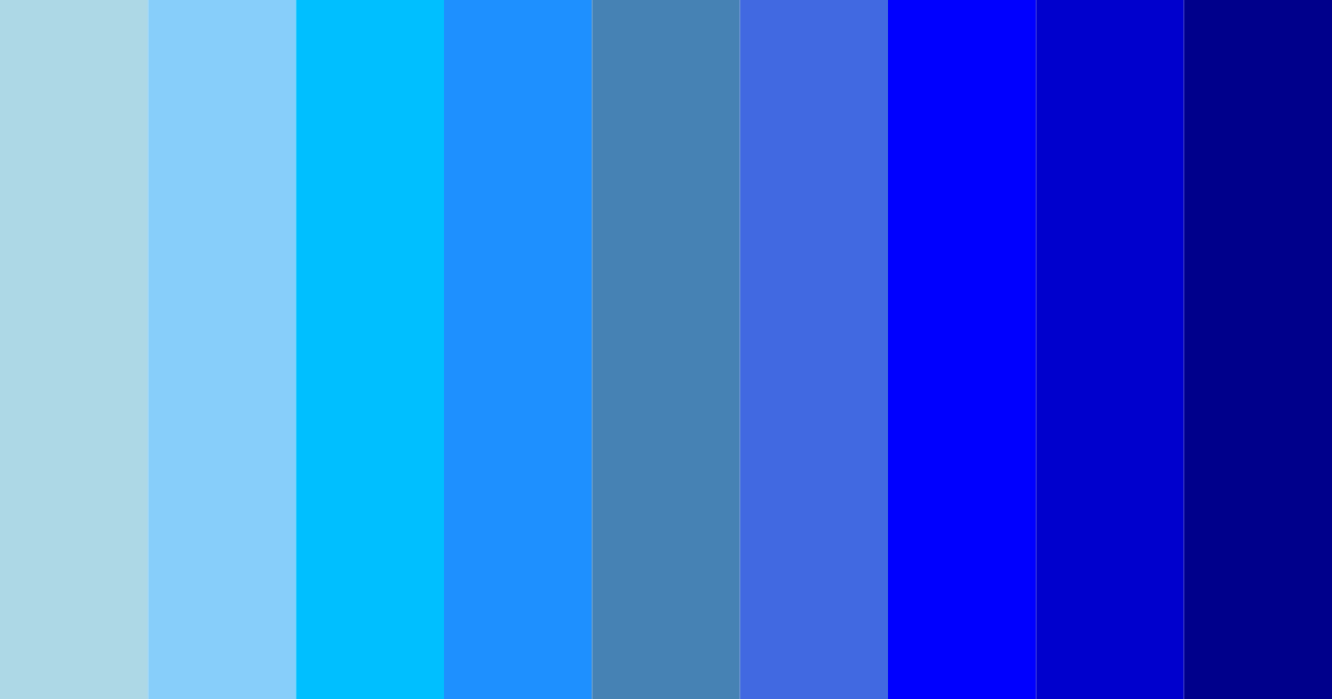 Download bright blue color palette PNG image (landscape)