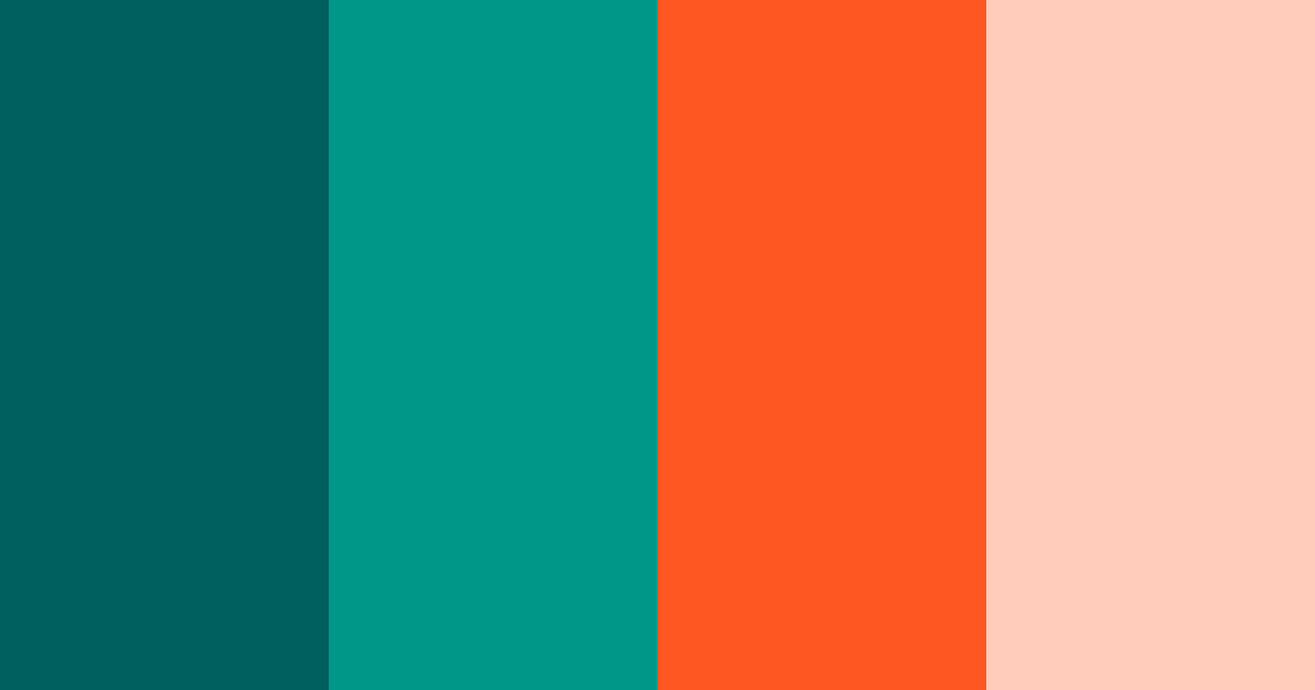 Download teal jungle fire color palette PNG image (landscape)