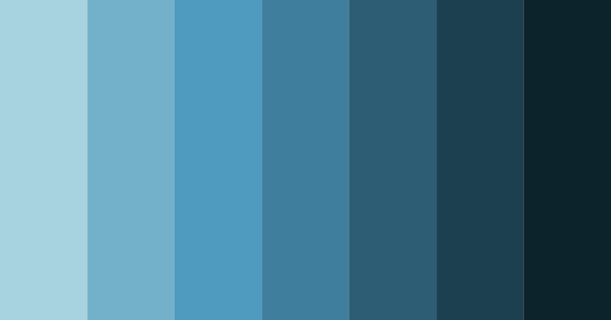 Download cool blue color palette PNG image (landscape)