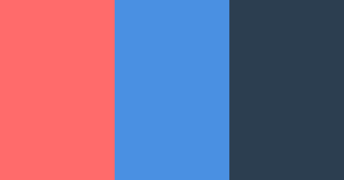 Download passionate red and blue color palette PNG image (landscape)