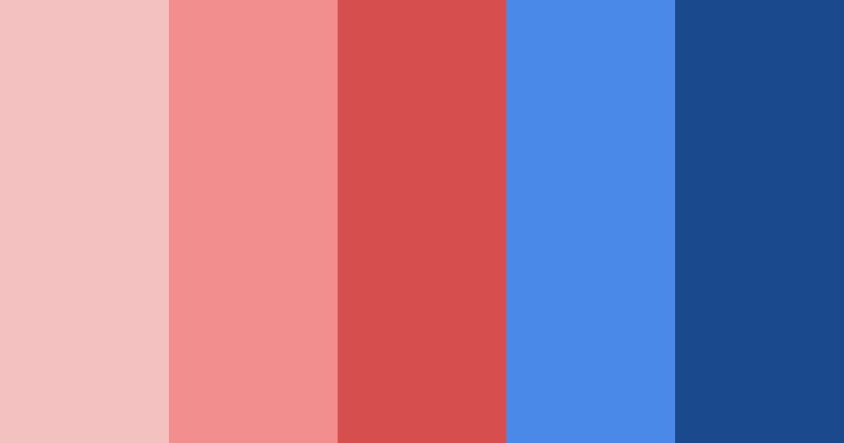 Download passionate red and blue color palette PNG image (landscape)