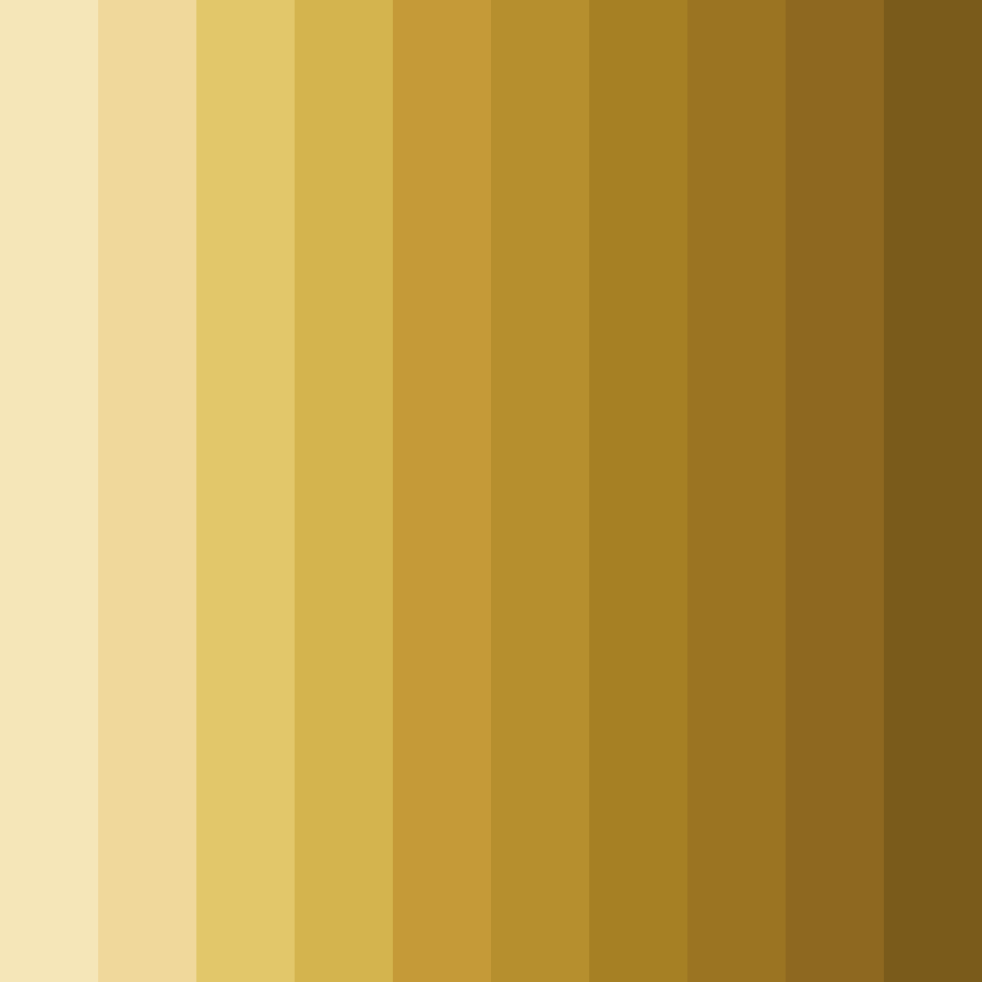 Download golden shades color palette PNG image (square)