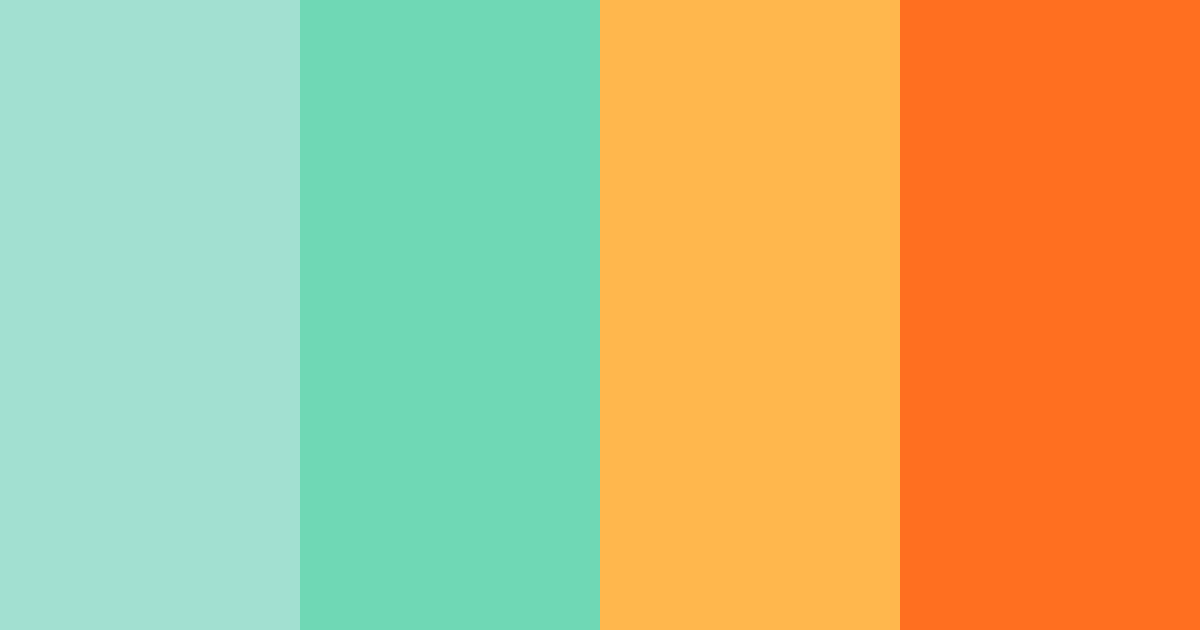 Download blue green orange blend color palette PNG image (landscape)