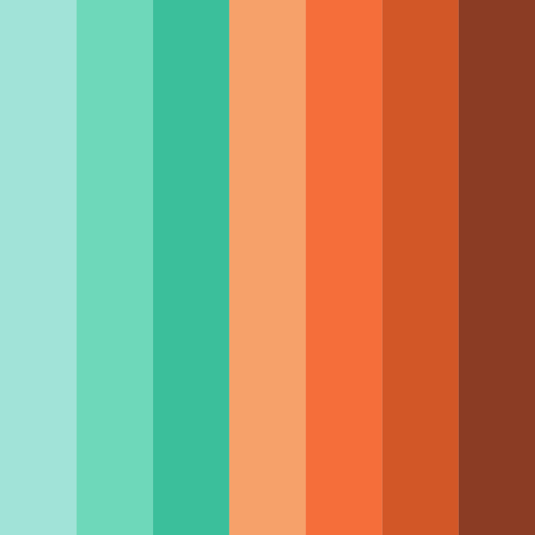 Download tropical oasis color palette PNG image (square)