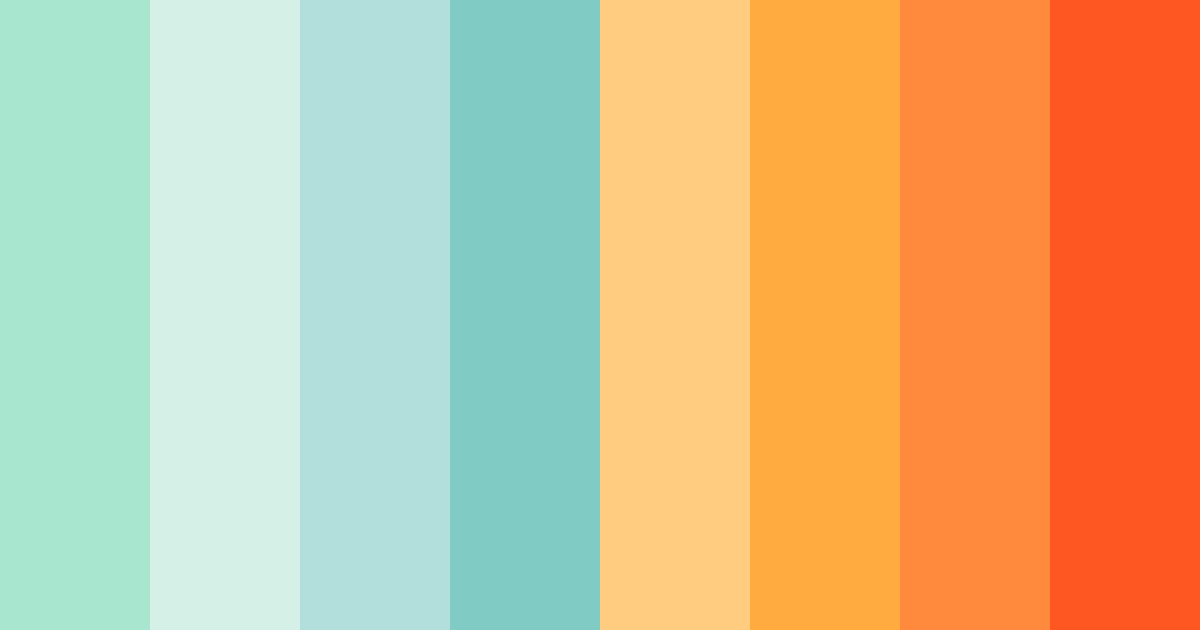 Download tropical breeze color palette PNG image (landscape)