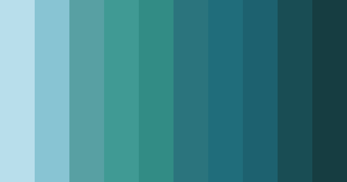 Download teal waters color palette PNG image (landscape)