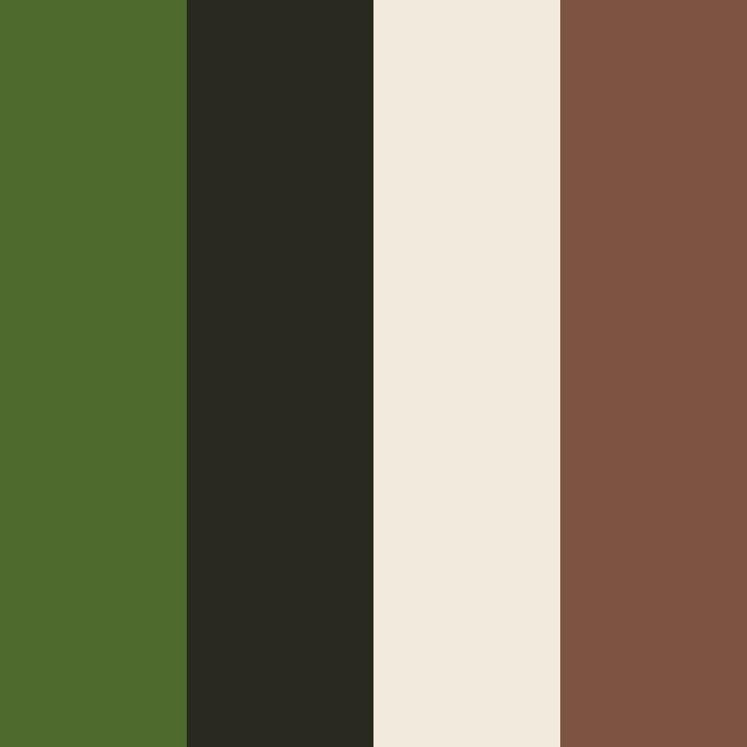 Download earth tones color palette PNG image (square)