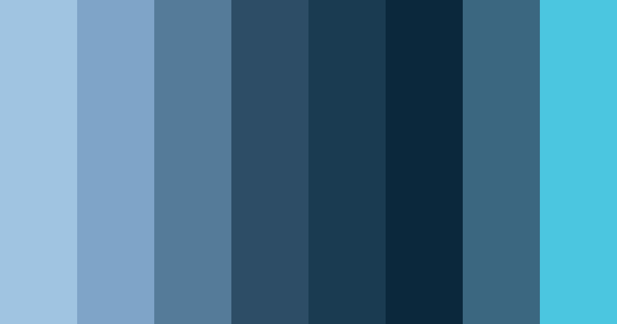 Download dark blue elegance color palette PNG image (landscape)