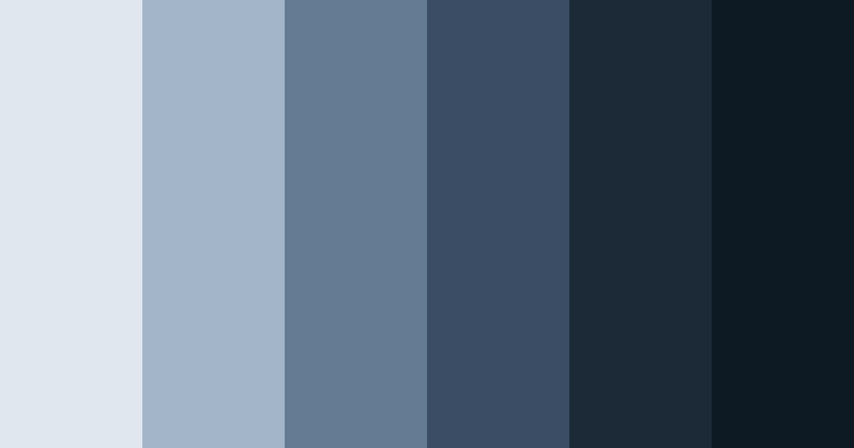 Download deep blue elegance color palette PNG image (landscape)