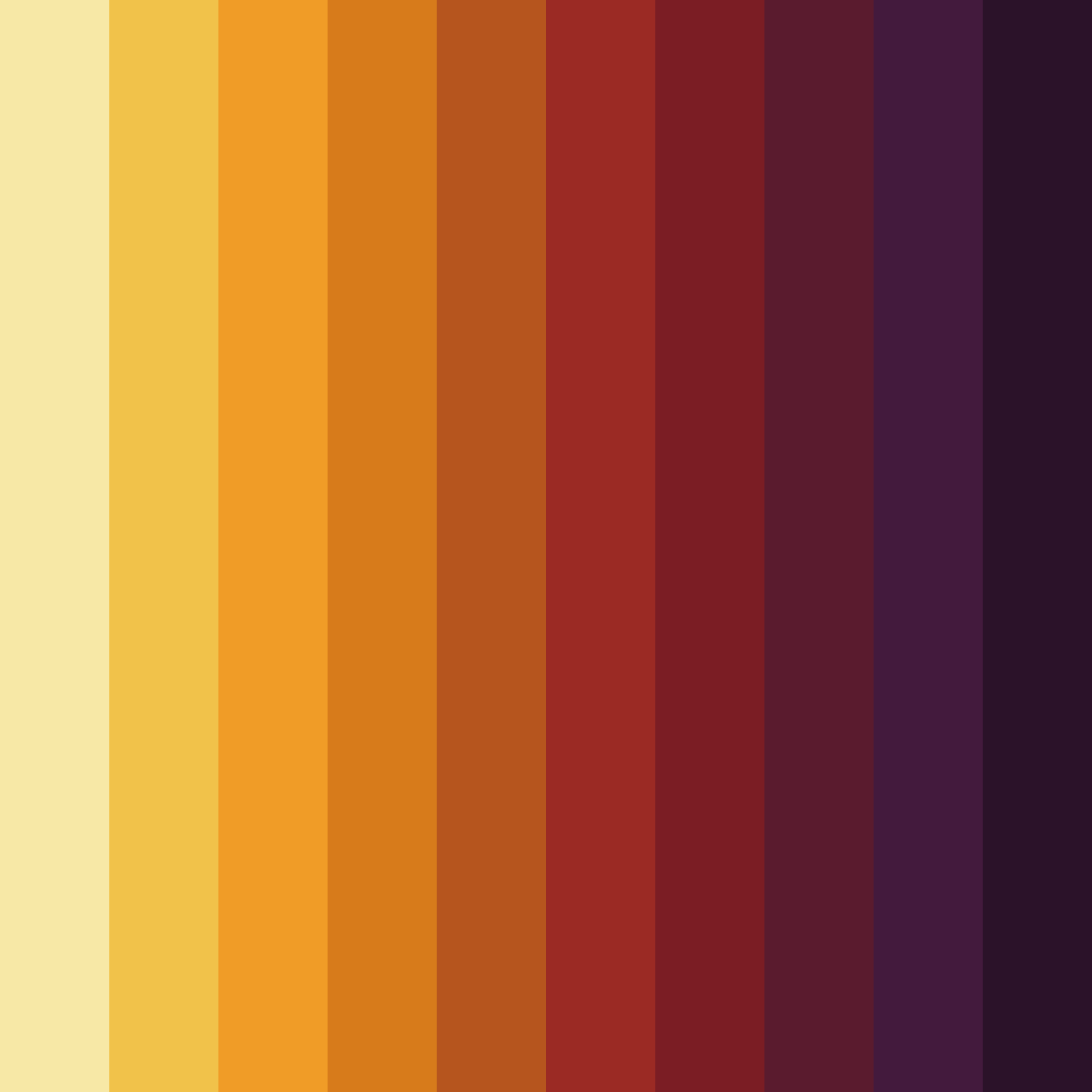 Download shades of orange color palette PNG image (square)