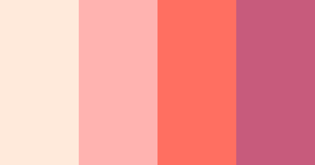 Download blushing blossoms color palette PNG image (landscape)