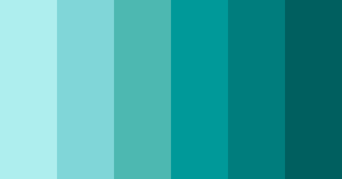 Download teal ocean color palette PNG image (landscape)