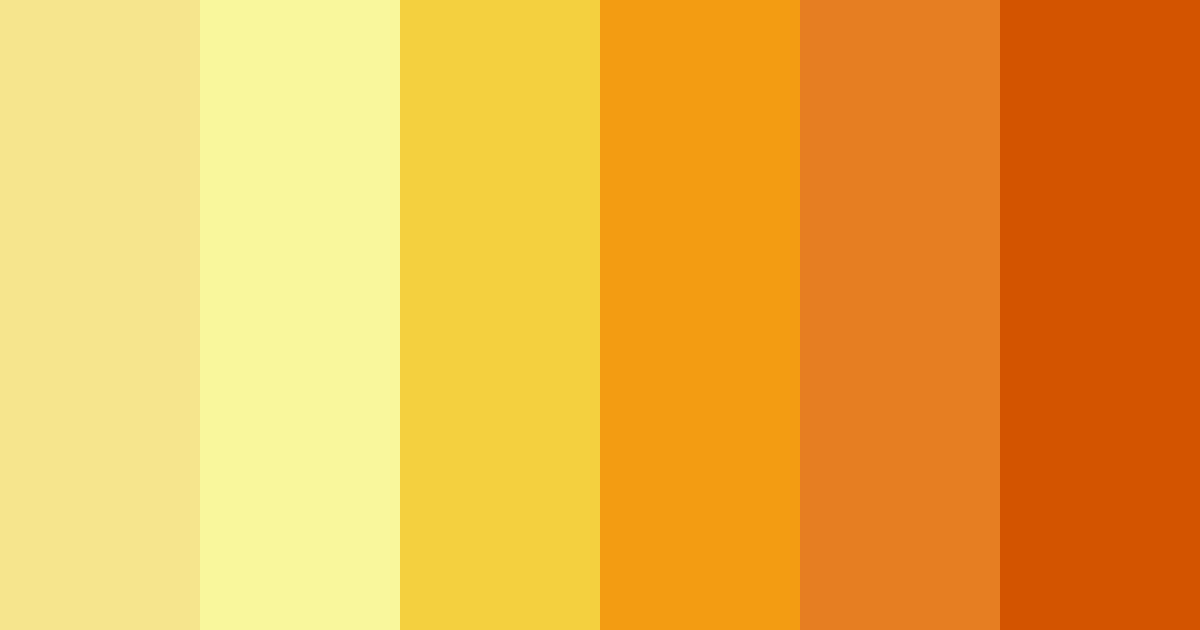 Download fresh yellow shades color palette PNG image (landscape)