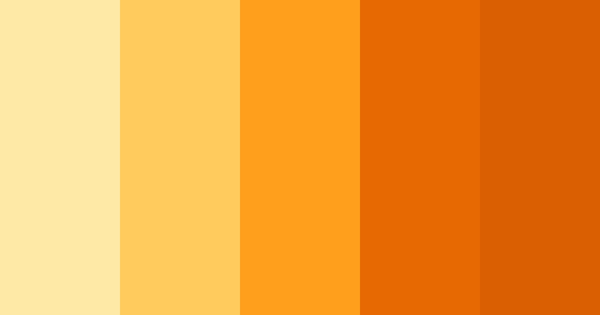 Download orange sunshine color palette PNG image (landscape)