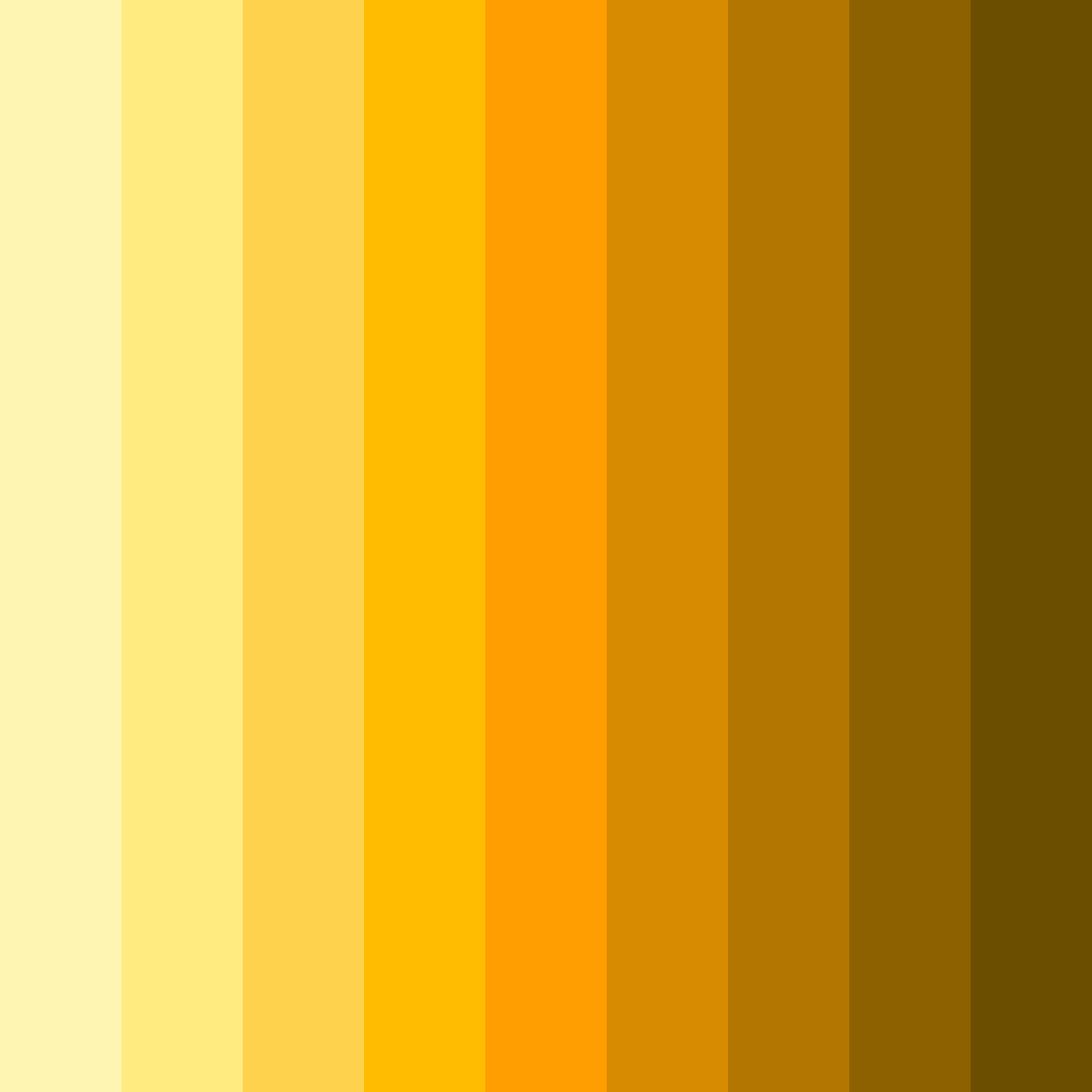 Download golden shades color palette PNG image (square)