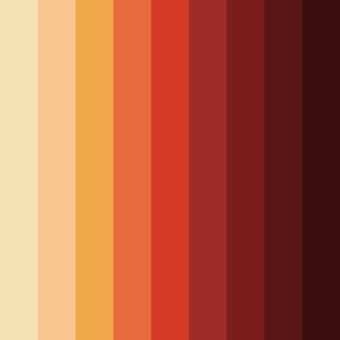 Download red sunset color palette PNG image (square)