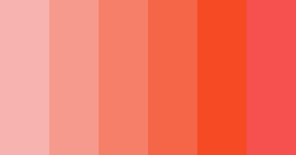 Download shades of coral color palette PNG image (landscape)