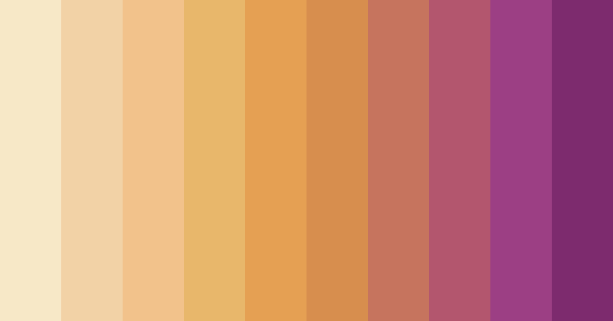 Download warm shades of orange color palette PNG image (landscape)