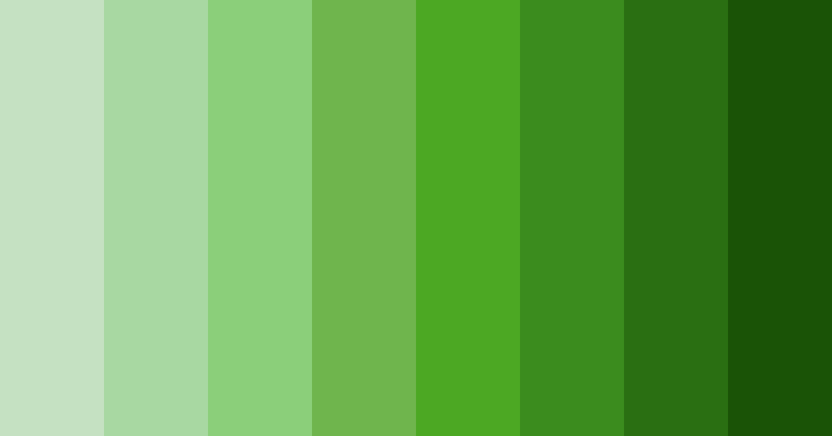 Download shades of green color palette PNG image (landscape)