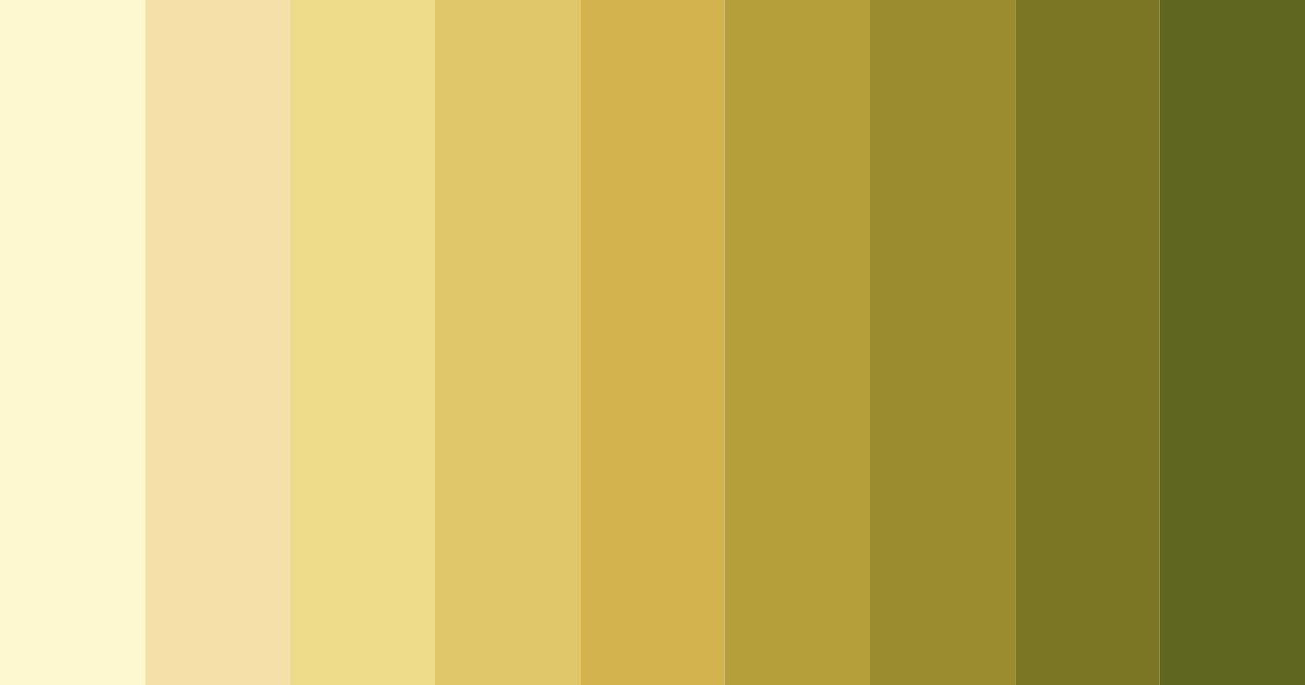 Download shades of yellow color palette PNG image (landscape)