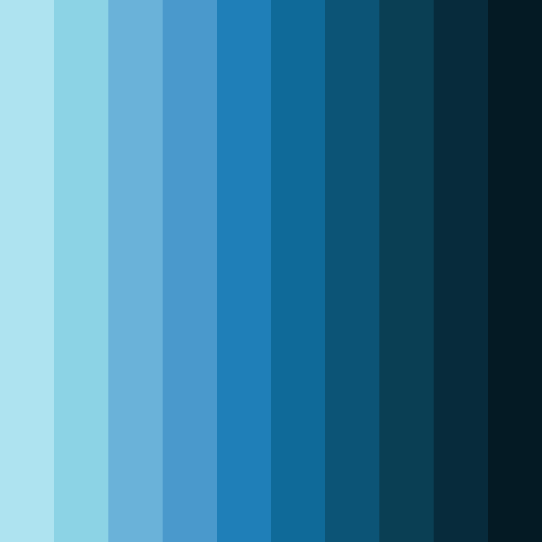 Download blue ocean color palette PNG image (square)