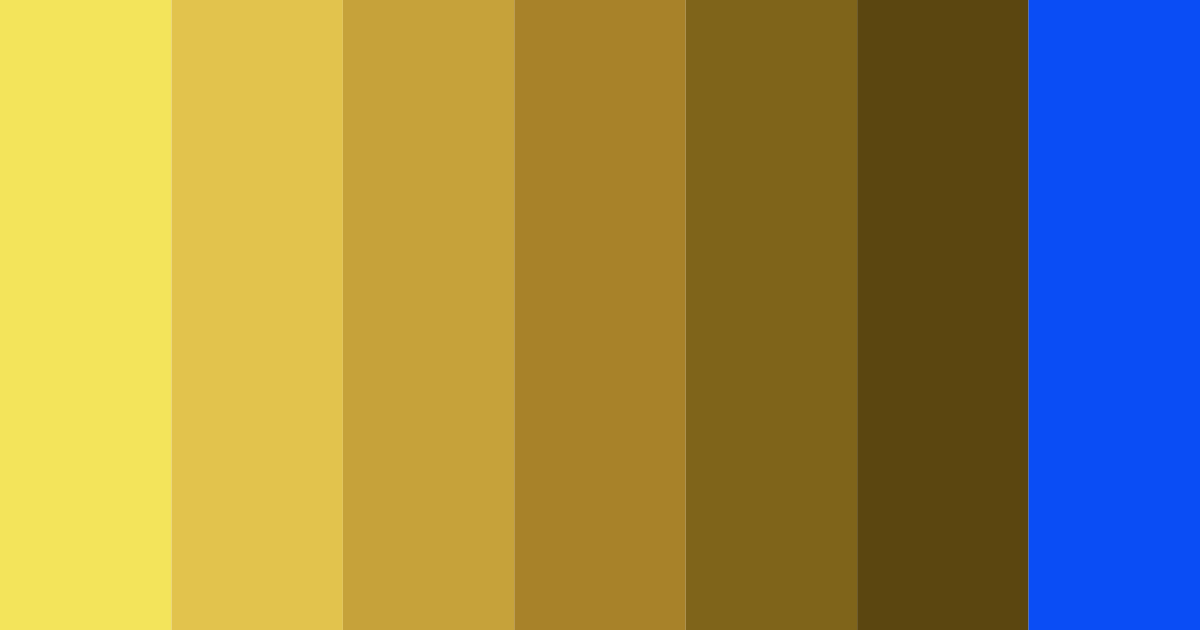 Download golden blue color palette PNG image (landscape)