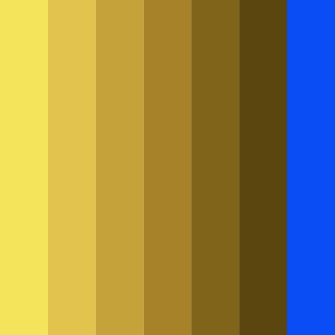 Download golden blue color palette PNG image (square)