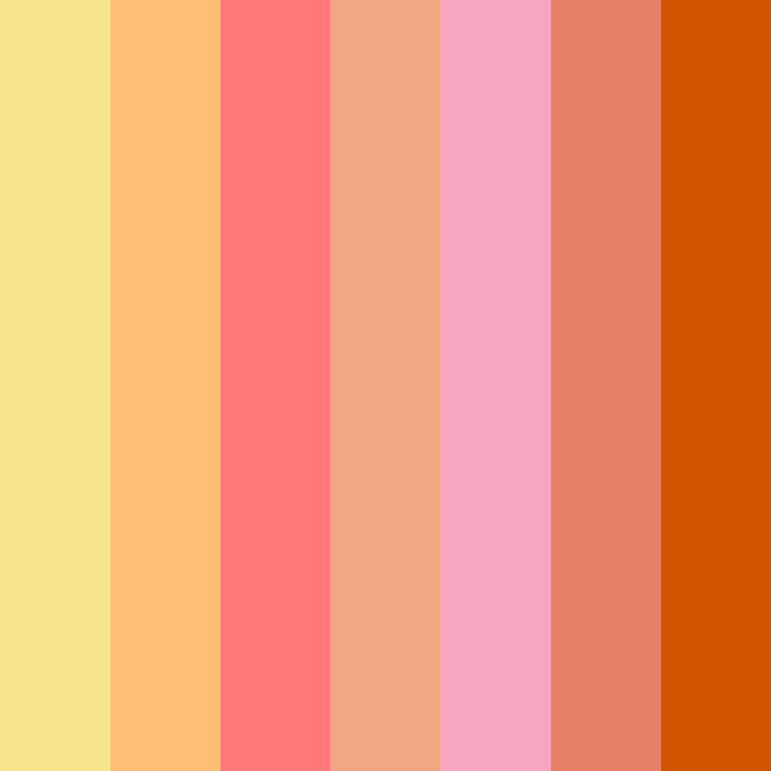 Download sunset serenade color palette PNG image (square)