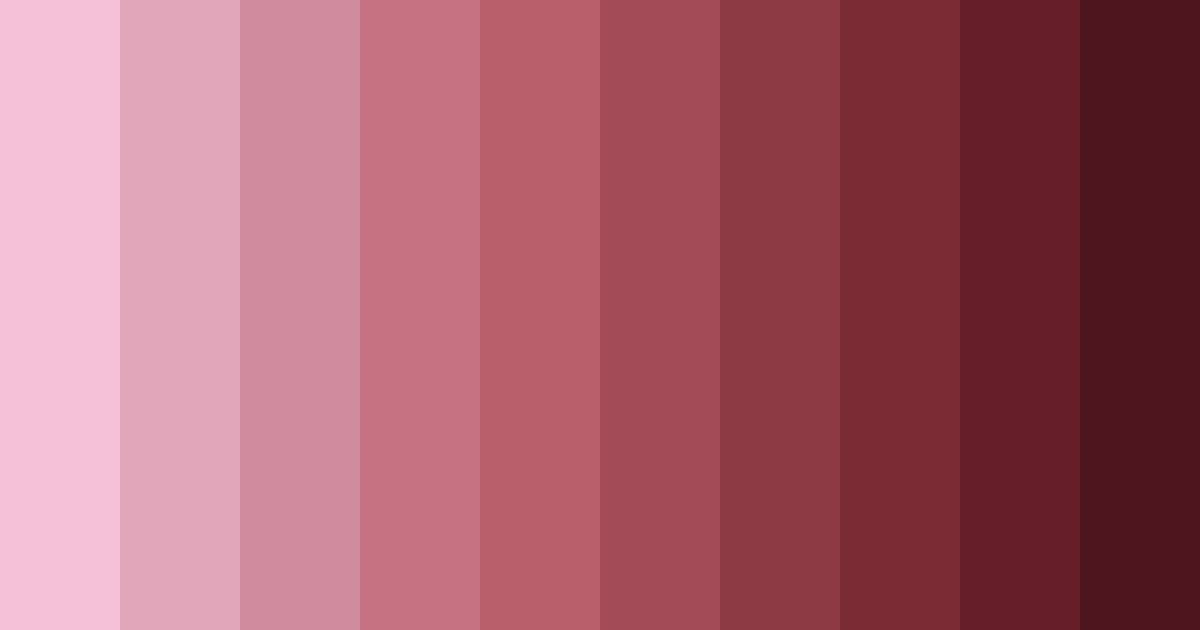 Download dusty pink shades color palette PNG image (landscape)