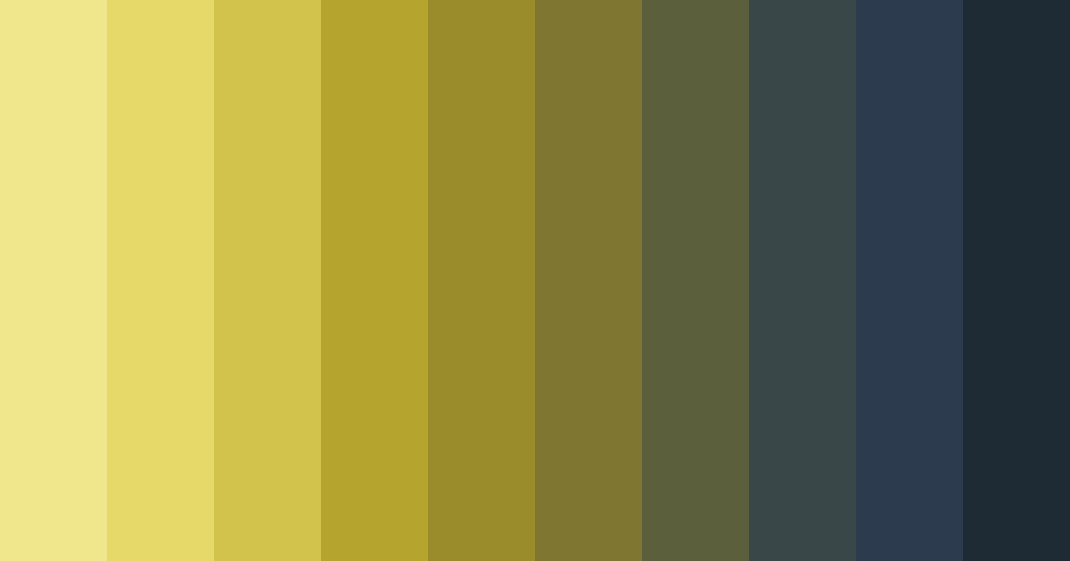 Download shades of yellow color palette PNG image (landscape)