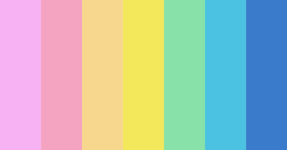 Download light rainbow color palette PNG image (landscape)