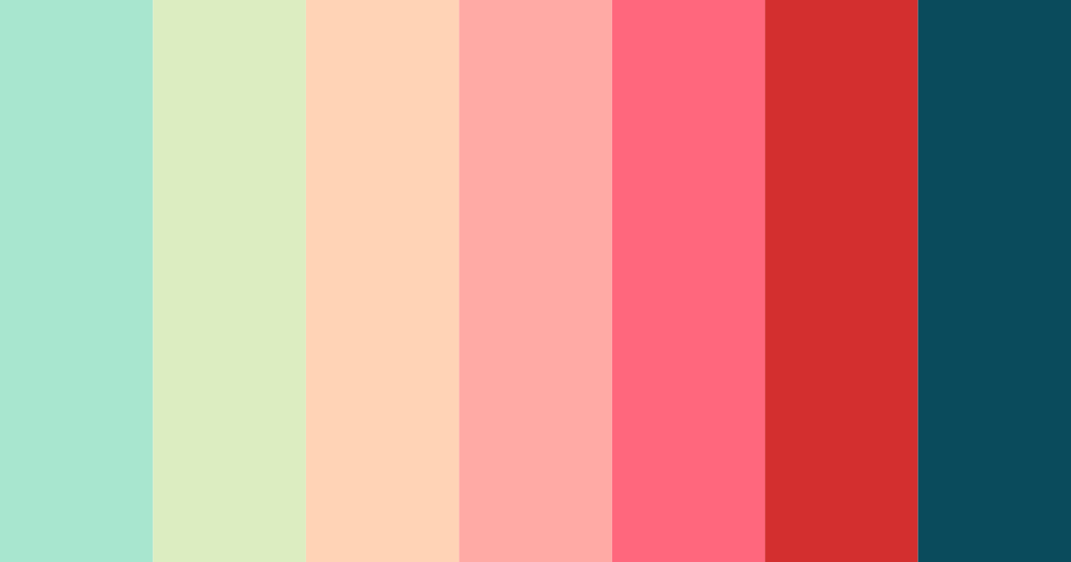 Download tropical sunset dream color palette PNG image (landscape)