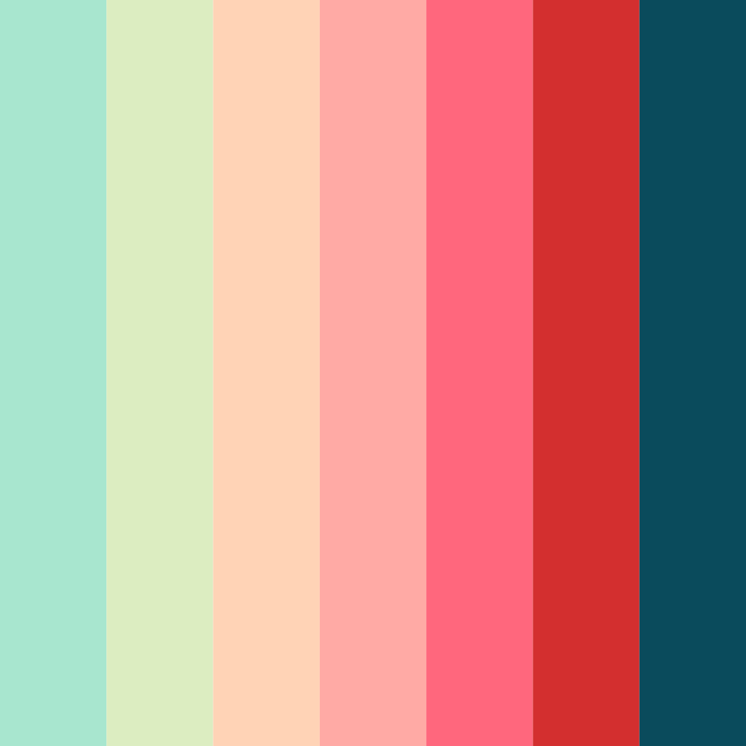 Download tropical sunset dream color palette PNG image (square)