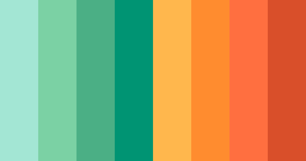 Download tropical sunrise color palette PNG image (landscape)