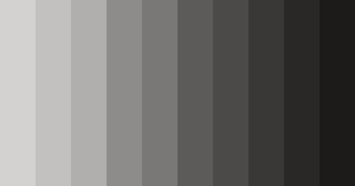 Download shades of grey color palette PNG image (landscape)