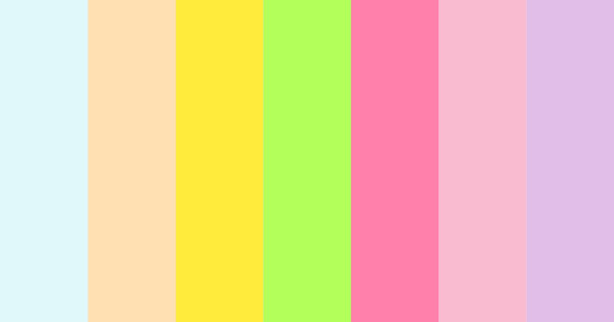 Download cotton candy dreams color palette PNG image (landscape)