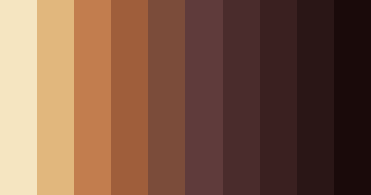 Download brown shades color palette PNG image (landscape)