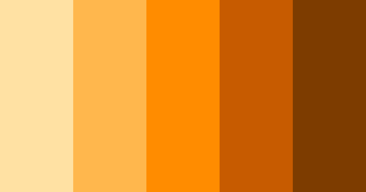 Download bright orange color palette PNG image (landscape)