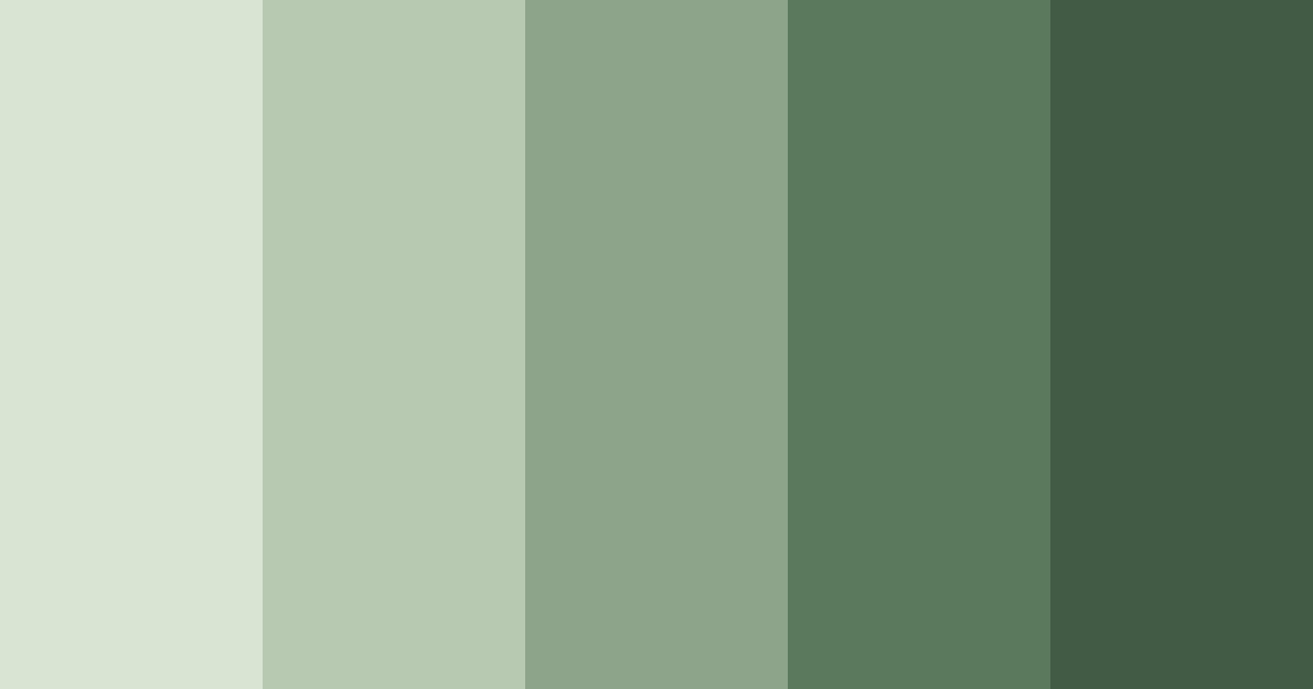 Download shades of sage green color palette PNG image (landscape)