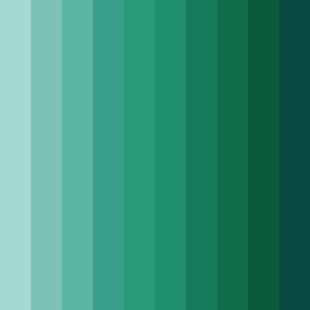 Download teal tranquility color palette PNG image (square)