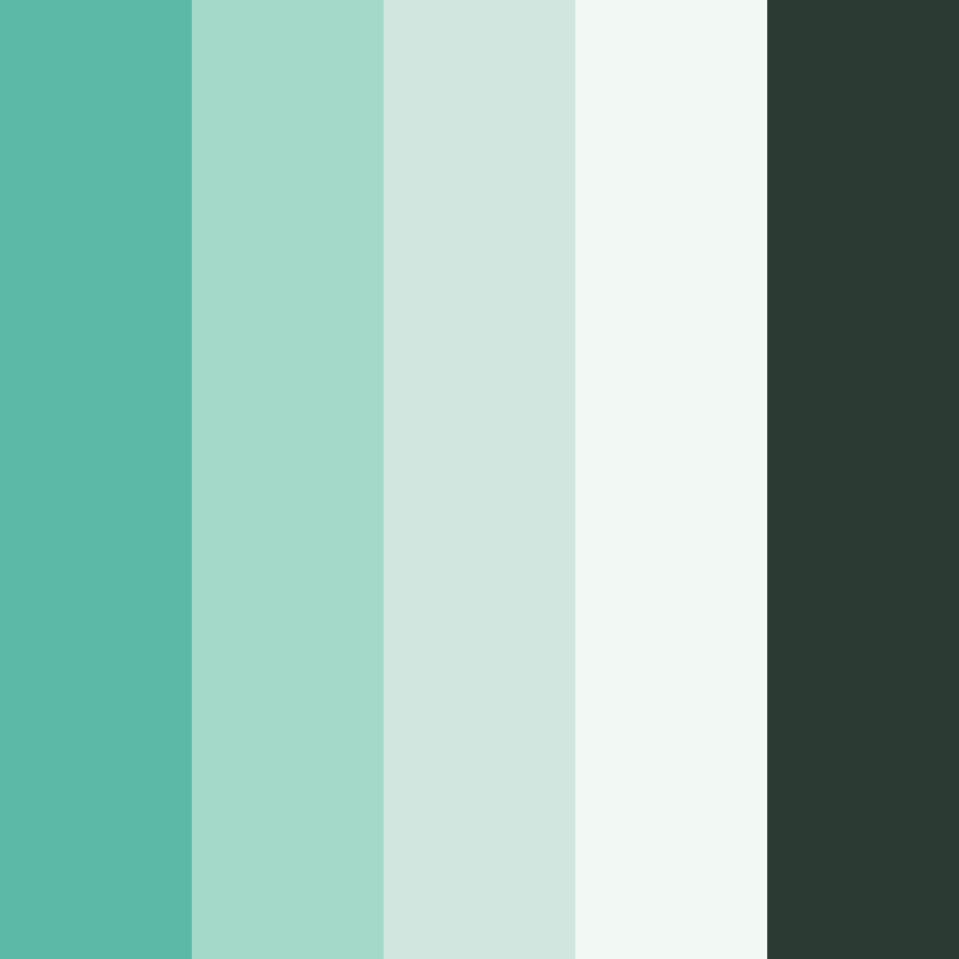 Download teal serenity color palette PNG image (square)